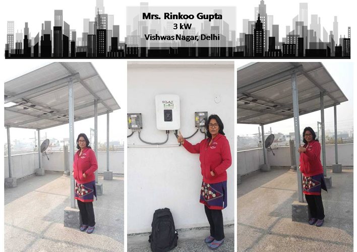 Solar in Delhi–Mrs. Rinkoo Gupta–Happy ZunRoof Client!