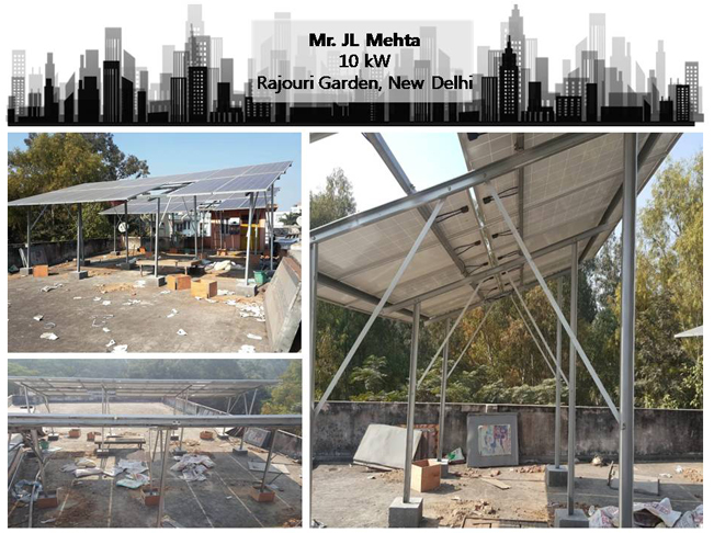 Solar in Delhi–Mr. J L Mehta –Happy ZunRoof Client!