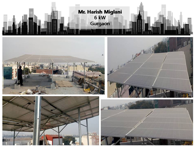 Solar in Gurgaon–Mr. Harish Miglani –Happy ZunRoof Client!