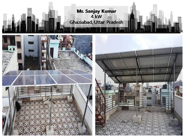 Solar in Ghaziabad–Mr. Sanjay Kumar –Happy ZunRoof Client!