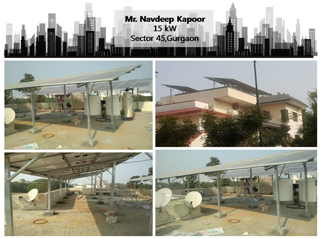 Solar in Gurgaon–Mr. Navdeep Kapoor –Happy ZunRoof Client!