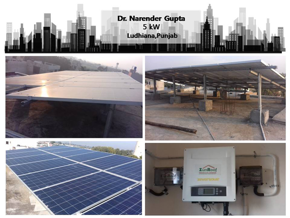 Solar in Ludhiana –Dr. Narender Gupta – Happy ZunRoof Client!