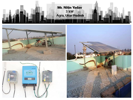 Solar in Agra- Nitin Yadav – Happy ZunRoof Client!